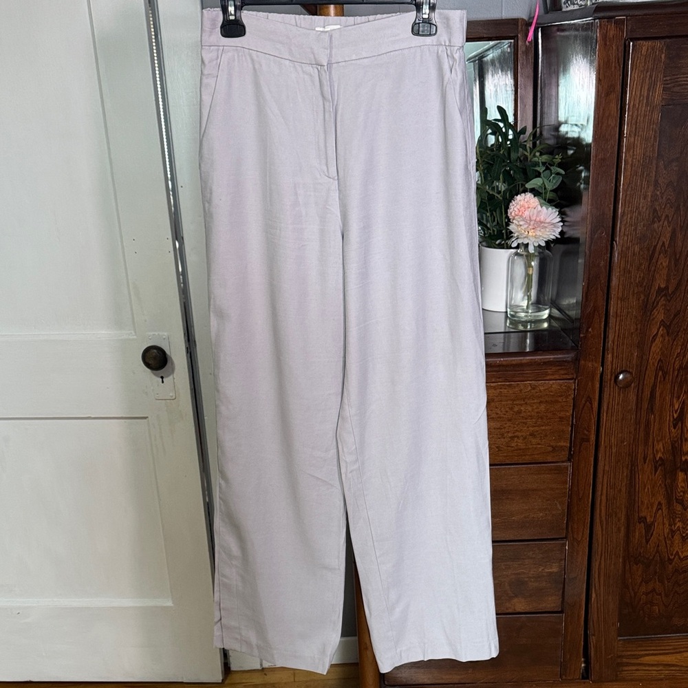 🤍 H&M Wide-Leg Trousers — Size 8